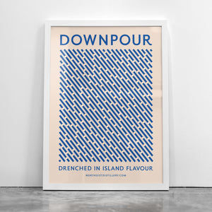 Downpour Gin Poster - Blue