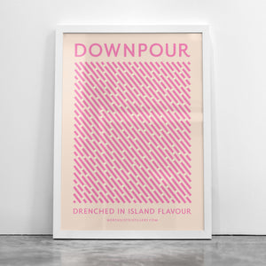 Downpour Gin Poster - Pink